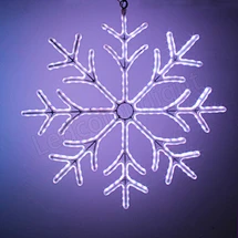 hanging snowflake lights